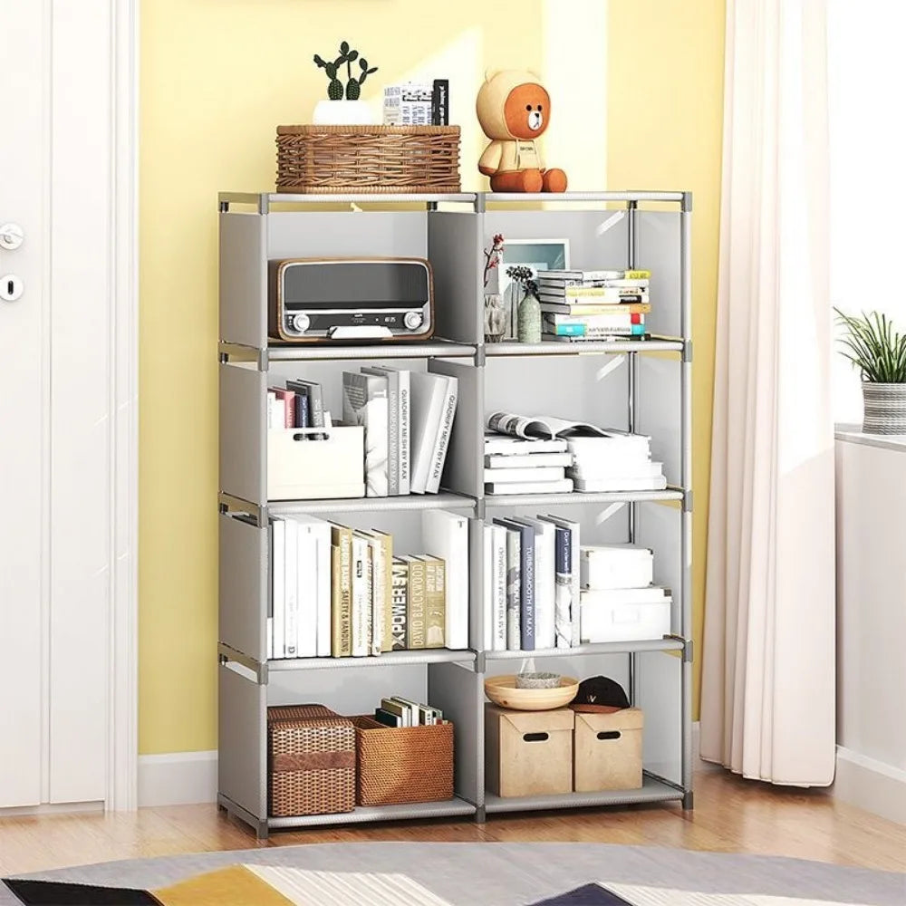 Multi-Layer DIY Plastic Bookshelf and Storage Rack for Living Room, Study, and Bedroom