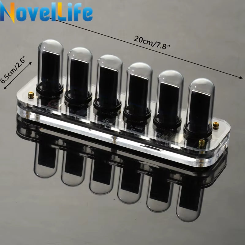 SE Nixie Tube Clock Kit with Digital Calendar, Stopwatch, Time Photo Display, and Gesture Control - Creative Desk Decoration and Gift Option