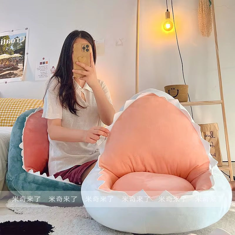 Shark-Shaped Floor Cushion for Tatami, Ideal for Bedrooms, Balconies, and Reading Areas