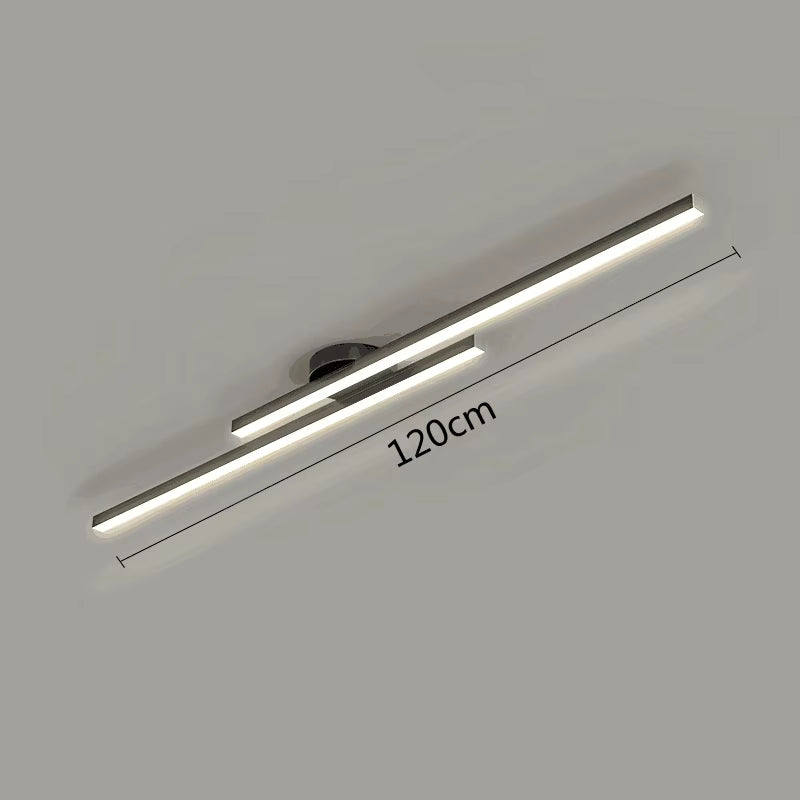 Modern Long Aluminium LED Ceiling Light Fixture for Indoor Spaces - Ideal for Hallways, Balconies, Aisles, and Offices