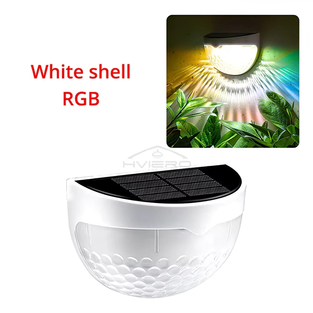 Professional LED Solar Waterproof Wall Lights for Outdoor Fencing, Terraces, and Gardens - Warm White Decorative Lighting