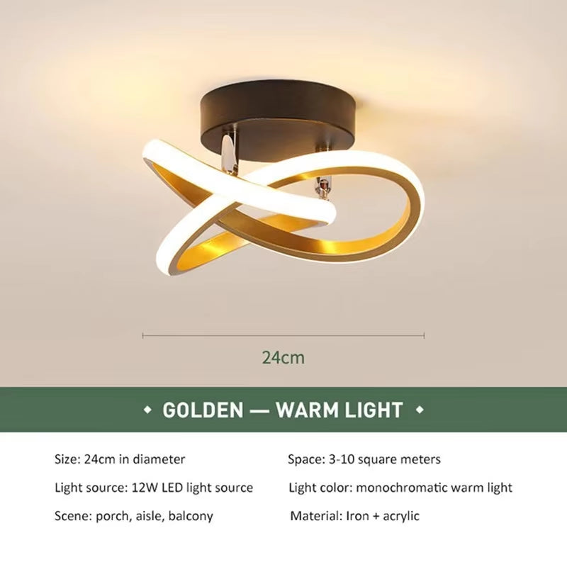 Modern Minimalist LED Strip Ceiling Lights for Living Room, Balcony, Entrance, and Staircase Home Decor