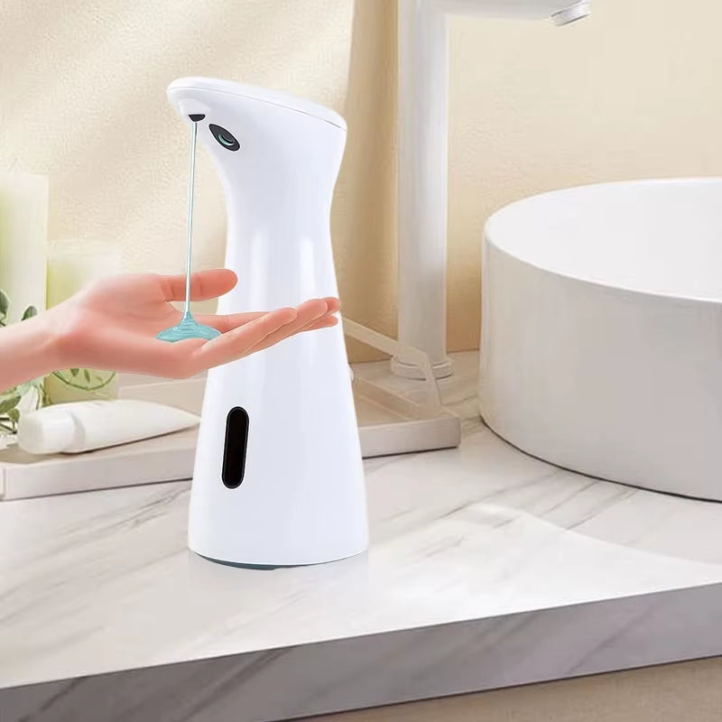 Automatic Sensor Hand Soap Dispenser - Smart Touchless Soap Dispenser, White, Premium ABS Material, Waterproof for Bathroom Use