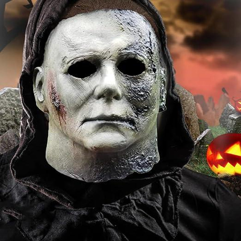 Michael Myers Mask, Halloween Horror Masquerade Men'S & Women'S Cosplay Party Mask, Bloody Michael Myers & Scary Skull Adult Costume Scary Cosplay the Terrifying Atmosphere Is at Its Peak