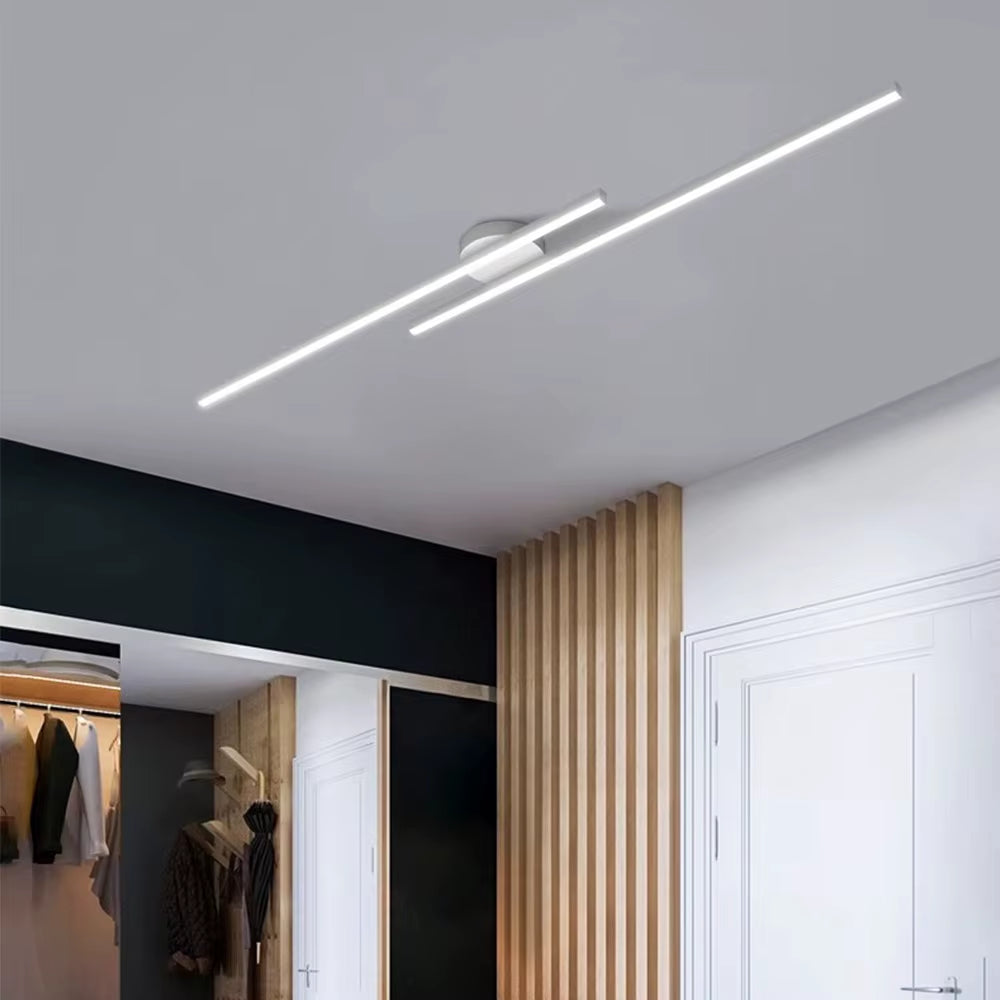 Modern Long Aluminium LED Ceiling Light Fixture for Indoor Spaces - Ideal for Hallways, Balconies, Aisles, and Offices