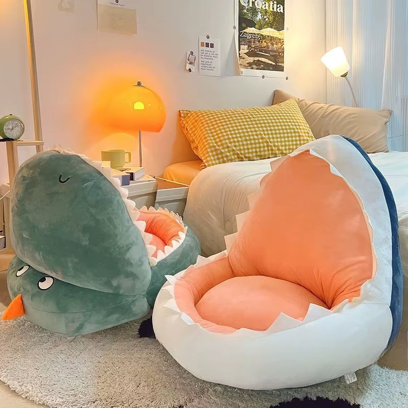 Shark-Shaped Floor Cushion for Tatami, Ideal for Bedrooms, Balconies, and Reading Areas