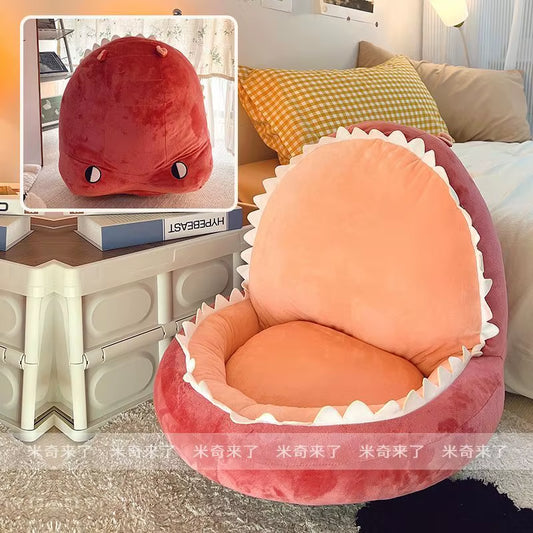 Shark-Shaped Floor Cushion for Tatami, Ideal for Bedrooms, Balconies, and Reading Areas