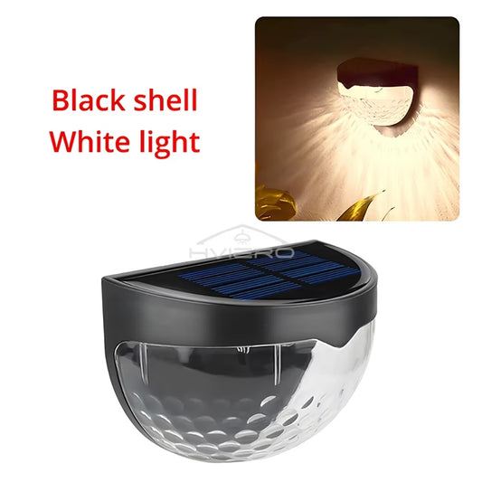 Professional LED Solar Waterproof Wall Lights for Outdoor Fencing, Terraces, and Gardens - Warm White Decorative Lighting