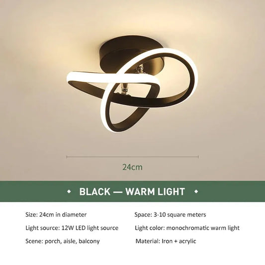 Modern Minimalist LED Strip Ceiling Lights for Living Room, Balcony, Entrance, and Staircase Home Decor