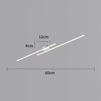 Modern Long Aluminium LED Ceiling Light Fixture for Indoor Spaces - Ideal for Hallways, Balconies, Aisles, and Offices