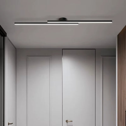 Modern Long Aluminium LED Ceiling Light Fixture for Indoor Spaces - Ideal for Hallways, Balconies, Aisles, and Offices