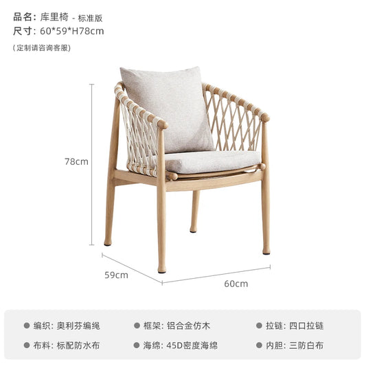 Solid Wood Garden Patio Set with Gazebo - Modern European Outdoor Lounge Furniture, Sun-Proof Sectional Salon De Jardin