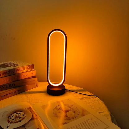 LED Ring Lamp with Three-Color Dimming for Bedroom and Living Room Night Light