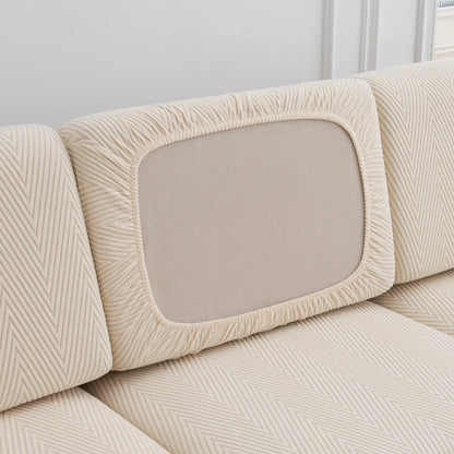 Jacquard Elastic Sofa Seat Cover - Thickened Protective Couch Cover, Removable and Anti-Dust Cushion Cover