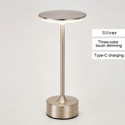 LED Touch Sensor Table Lamp - USB Rechargeable Portable Night Light for Bedroom, Restaurant, and Bar
