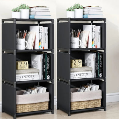Multi-Layer DIY Plastic Bookshelf and Storage Rack for Living Room, Study, and Bedroom