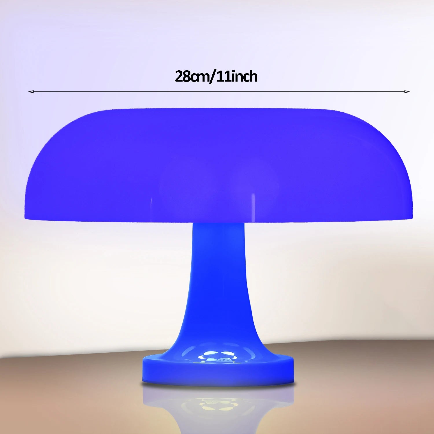 Classic Bauhaus-Inspired Mushroom Table Lamp - Modern Danish Design for Bedroom or Bedside, Orange Decorative Accent