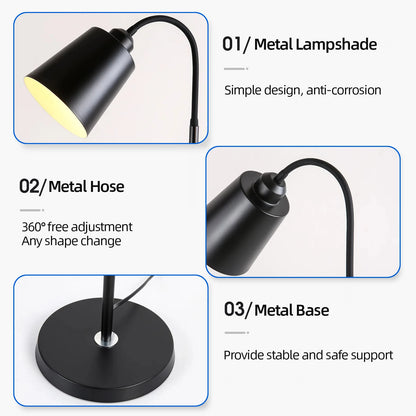 Adjustable Gooseneck LED Floor Lamp for Living Room, Bedroom, and Study - Modern Indoor Decoration