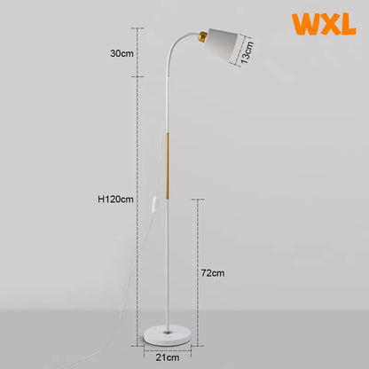 Elegant Adjustable Wrought Iron LED Floor Lamp for Living Room Reading