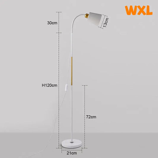 Elegant Adjustable Wrought Iron LED Floor Lamp for Living Room Reading