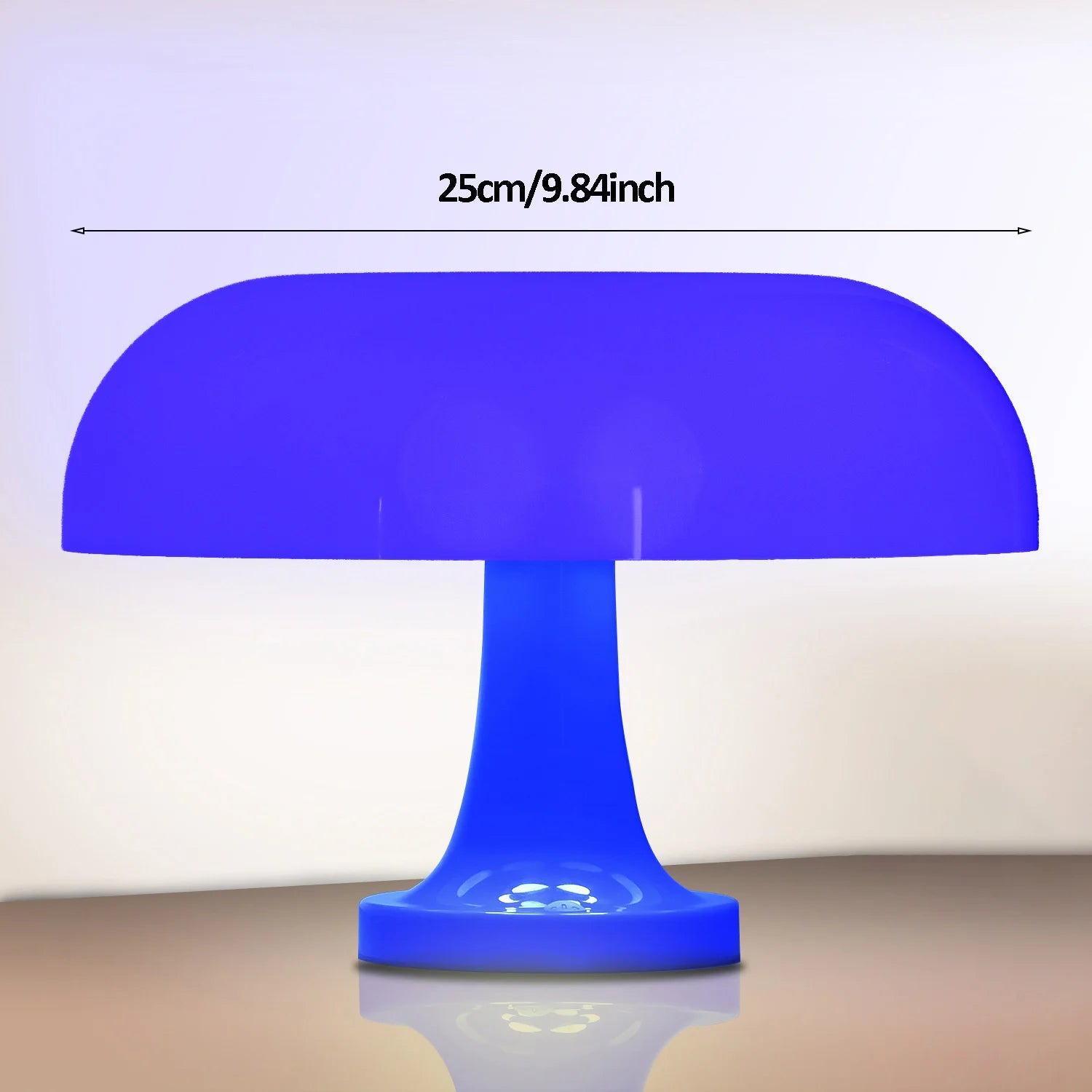 Classic Bauhaus-Inspired Mushroom Table Lamp - Modern Danish Design for Bedroom or Bedside, Orange Decorative Accent