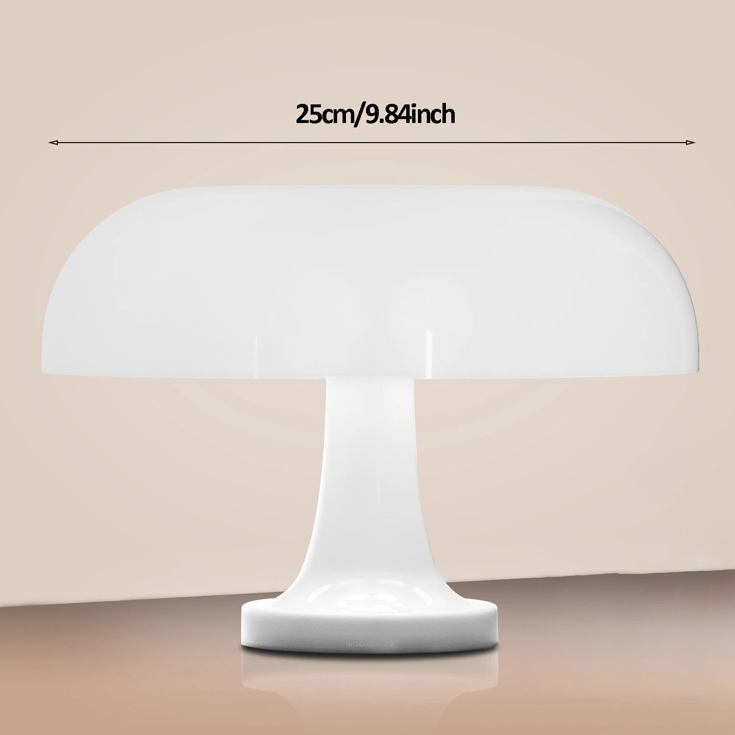 Classic Bauhaus-Inspired Mushroom Table Lamp - Modern Danish Design for Bedroom or Bedside, Orange Decorative Accent