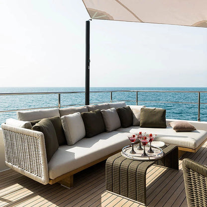Nordic Waterproof Modern Outdoor Patio Set - Rattan Sectional with Gazebo, Sun-Proof Design for Relaxation