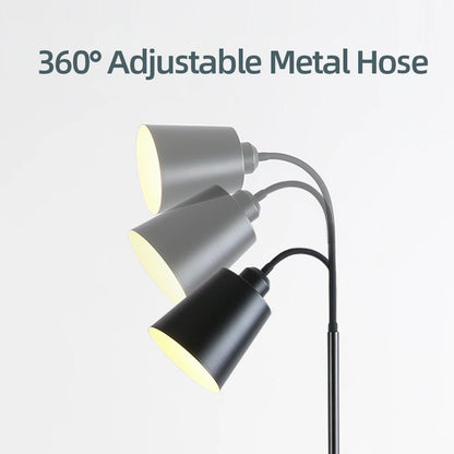 Adjustable Gooseneck LED Floor Lamp for Living Room, Bedroom, and Study - Modern Indoor Decoration
