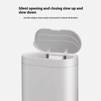 7L Touchless Automatic Bathroom Trash Can with Lid, Motion Sensor Waterproof Design for Kitchen and Bedroom