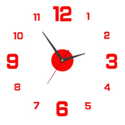 Frameless DIY Wall Clock with Night Light and Arrow Decal - Silent Mechanism for Home and Office Décor