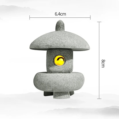 Mini Pagoda Lantern Light Garden Statue Micro Landscape Fish Tank Zen Yard Aquarium Bonsai Zen Garden Home Outdoor Decorations