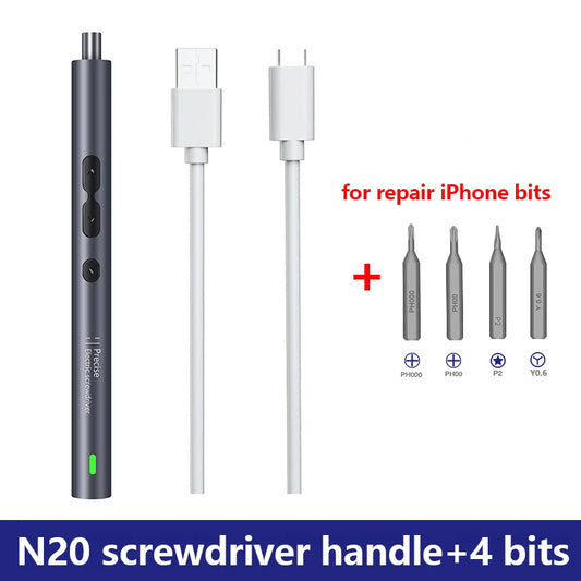 62-Piece 6-in-1 Electric Screwdriver Set - Precision Handle Portable Power Tool Kit for Wireless Cordless Small Bits Ideal for Phone and Watch Repair