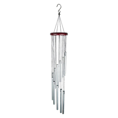 Aluminum Alloy Wind Chimes with 12 Tubes and Hooks - Gold/Silver Bells for Outdoor Home, Wedding, Party, and Memorial Decorations