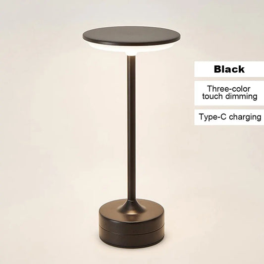 LED Touch Sensor Table Lamp - USB Rechargeable Portable Night Light for Bedroom, Restaurant, and Bar