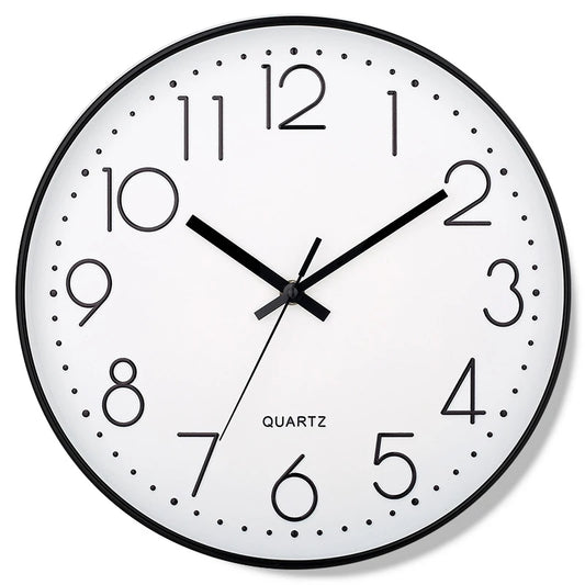 8-Inch Quartz Wall Clock - Silent, Hole-Free Design for Home and Bedroom Decoration