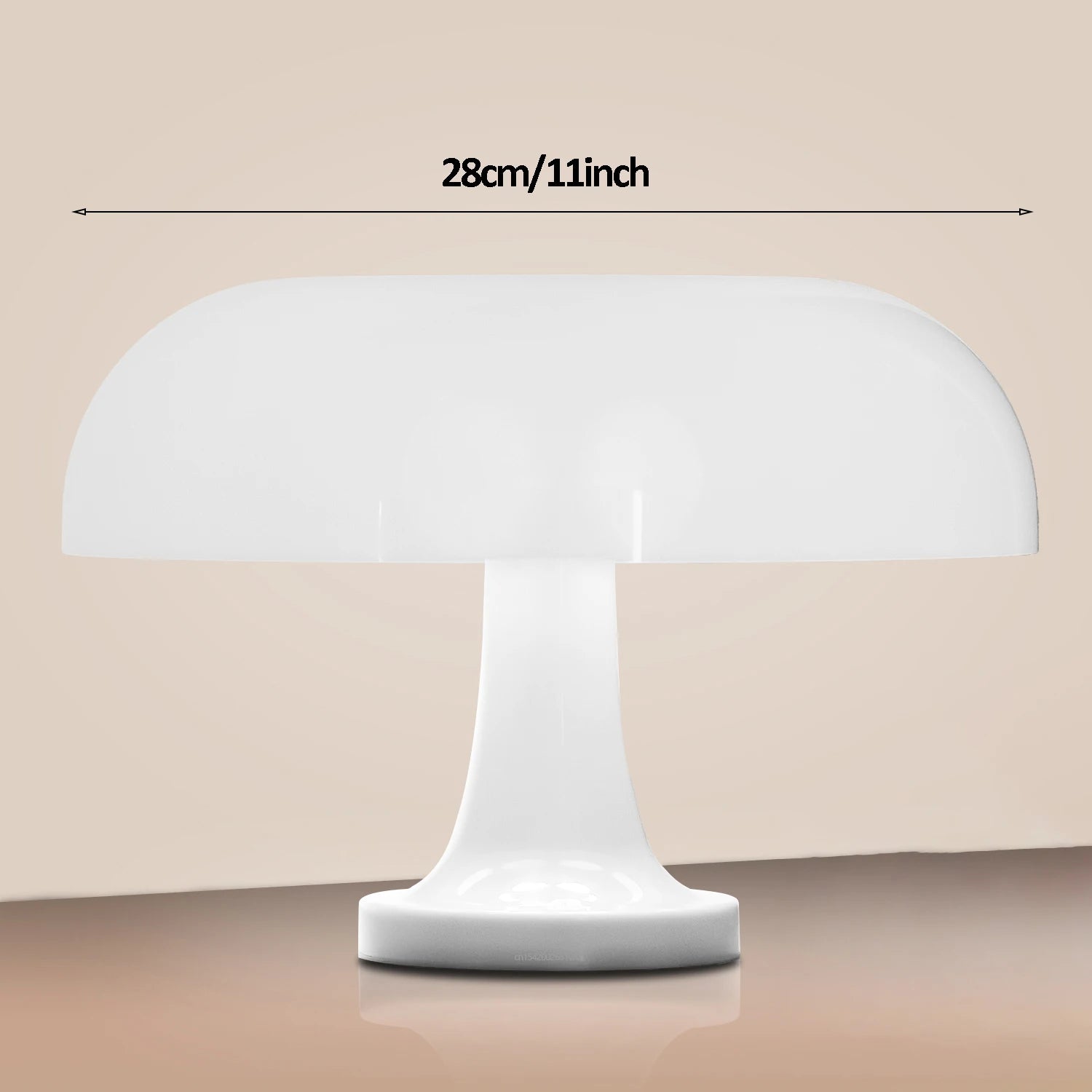 Classic Bauhaus-Inspired Mushroom Table Lamp - Modern Danish Design for Bedroom or Bedside, Orange Decorative Accent
