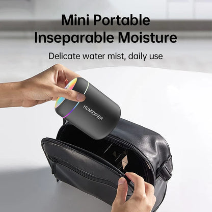 180ML USB Electric Aroma Diffuser and Humidifier with Essential Oil Purification and Ambient Lighting for Home, Car, and Bedroom