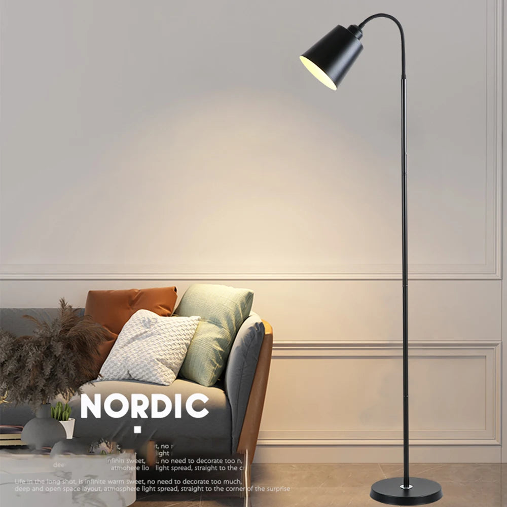 Adjustable Gooseneck LED Floor Lamp for Living Room, Bedroom, and Study - Modern Indoor Decoration