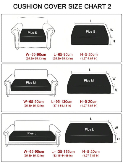 Jacquard Elastic Sofa Seat Cover - Thickened Protective Couch Cover, Removable and Anti-Dust Cushion Cover