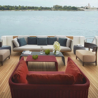 Nordic Waterproof Modern Outdoor Patio Set - Rattan Sectional with Gazebo, Sun-Proof Design for Relaxation