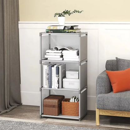 Multi-Layer DIY Plastic Bookshelf and Storage Rack for Living Room, Study, and Bedroom