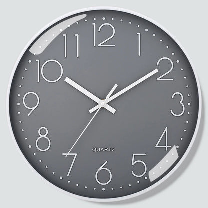 8-Inch Quartz Wall Clock - Silent, Hole-Free Design for Home and Bedroom Decoration