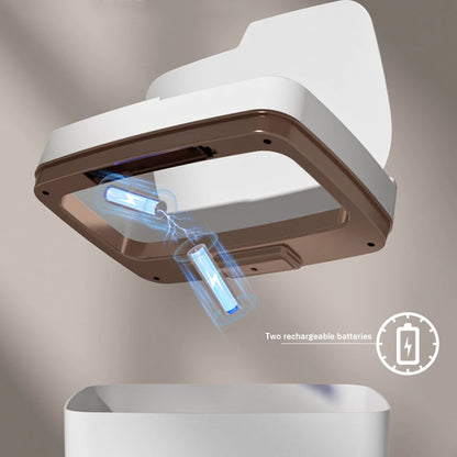 15L Touchless Smart Bathroom Trash Can with Automatic Bagging and Sensor Technology - White Narrow Design for Smart Homes
