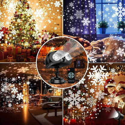 Vansmago 2024 Upgraded Dual-Head Outdoor Snowflake Projector Light, IP65 Waterproof, 180 Rotation, Large Scale Projection, Best Christmas Light Porjector for outside Yard and House