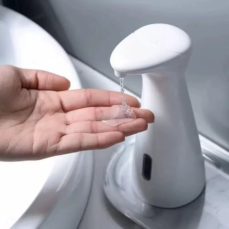 Automatic Sensor Hand Soap Dispenser - Smart Touchless Soap Dispenser, White, Premium ABS Material, Waterproof for Bathroom Use