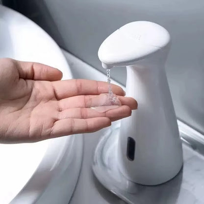 Automatic Sensor Hand Soap Dispenser - Smart Touchless Soap Dispenser, White, Premium ABS Material, Waterproof for Bathroom Use