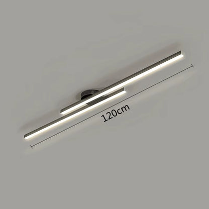 Modern Long Aluminium LED Ceiling Light Fixture for Indoor Spaces - Ideal for Hallways, Balconies, Aisles, and Offices