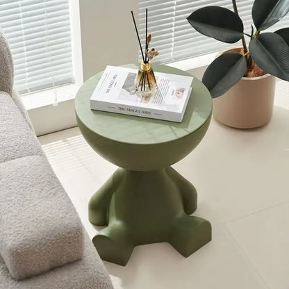 Light Luxury Cartoon-Inspired Sofa Edge Table - Creative Flat-Top Coffee Table for Small Spaces - Plastic Side Table Furniture