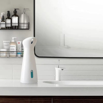 Automatic Sensor Hand Soap Dispenser - Smart Touchless Soap Dispenser, White, Premium ABS Material, Waterproof for Bathroom Use